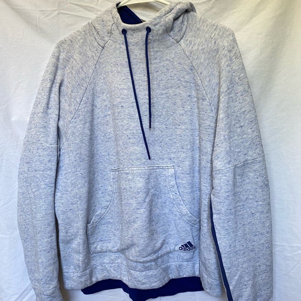 Adidas heather grey sweatshirt hoodie